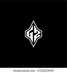 techno estilo de corrida design moderno monograma de jogo carta logotipo inicial esport conceito GZ