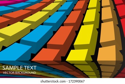 Techno rainbow color vector background illustration template - Techno color squared vector background illustration