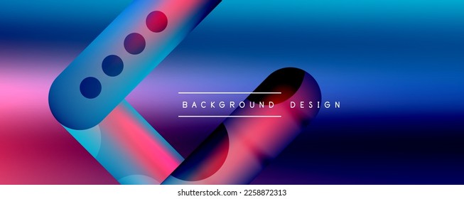 Techno runde Formen, Linien abstrakter Hintergrund mit glänzenden Elementen. Vektorgrafik für Bildschirmhintergründe, Banner, Hintergrund, Karte, Buchillustration, Landing-Page