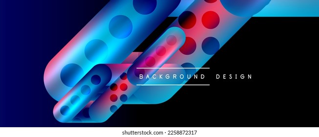 Techno runde Formen, Linien abstrakter Hintergrund mit glänzenden Elementen. Vektorgrafik für Bildschirmhintergründe, Banner, Hintergrund, Karte, Buchillustration, Landing-Page