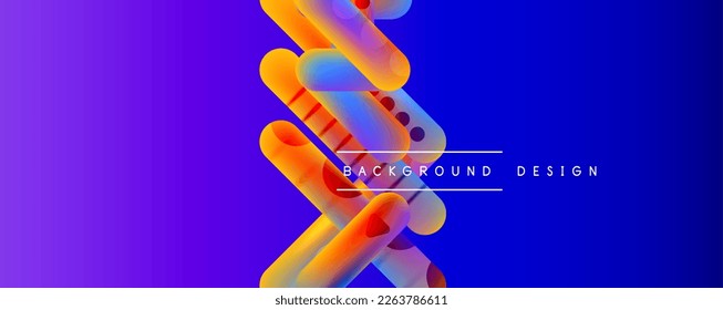 Techno round shapes, lines abstract background with glossy elements. Vector Illustration For Wallpaper, Banner, Background, Card, Book Illustration, landing page