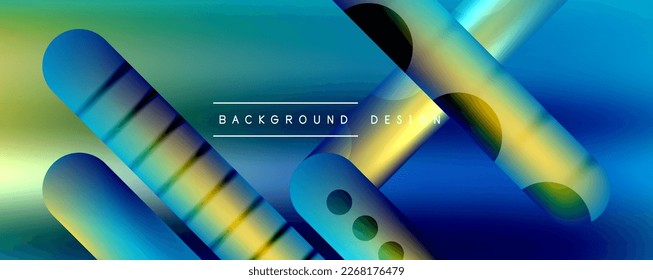 Techno runde Formen, Linien abstrakter Hintergrund mit glänzenden Elementen. Vektorgrafik für Bildschirmhintergründe, Banner, Hintergrund, Karte, Buchillustration, Landing-Page