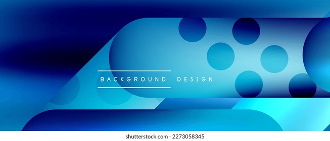 Techno round shapes, lines abstract background with glossy elements. Vector Illustration For Wallpaper, Banner, Background, Card, Book Illustration, landing page