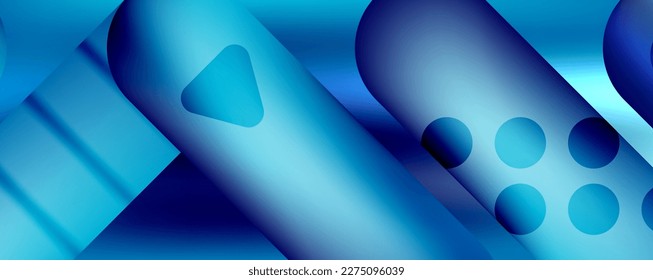 Techno round shapes, lines abstract background with glossy elements. Vector Illustration For Wallpaper, Banner, Background, Card, Book Illustration, landing page