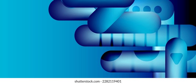 Techno runde Formen, Linien abstrakter Hintergrund mit glänzenden Elementen. Vektorgrafik für Bildschirmhintergründe, Banner, Hintergrund, Karte, Buchillustration, Landing-Page