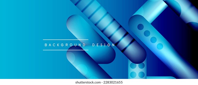Tecno formas redondeadas, líneas fondo abstracto con elementos brillantes. Ilustración vectorial para fondo de escritorio, pancarta, fondo, tarjeta, ilustración del libro, página de inicio