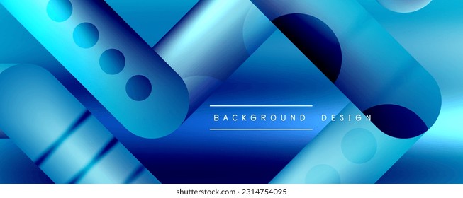 Tecno formas redondeadas, líneas fondo abstracto con elementos brillantes. Ilustración vectorial para fondo de escritorio, pancarta, fondo, tarjeta, ilustración del libro, página de inicio