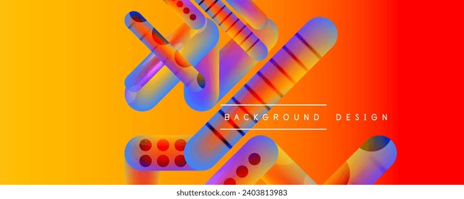 Techno round shapes, lines abstract background with glossy elements. Vector Illustration For Wallpaper, Banner, Background, Card, Book Illustration, landing page