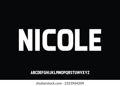 Techno Sans serif font vector design suitable for logo, logotype headline, poster and many more
