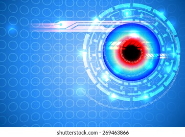 Techno scene abstract on a blue vector background