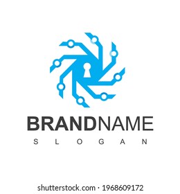 Techno Secure Logo Design Template