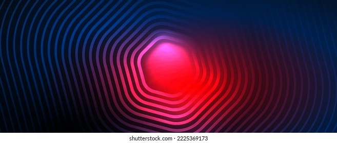 Techno shiny hexagons abstract background, technology energy space light concept, abstract background wallpaper design