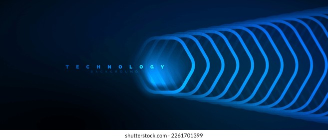 Techno-glänzende Hexagons abstrakter Hintergrund, Technologie-Energie-Raum-Lichtkonzept, abstrakter Hintergrund-Bildschirmhintergrund