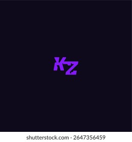 techno sport logo with bold monogram style letter cool and sporty design KZ