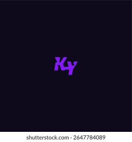 logotipo do esporte do techno com letra estilo monograma arrojado legal e design esportivo KY