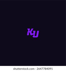 techno sport logo with bold monogram style letter cool and sporty design KU