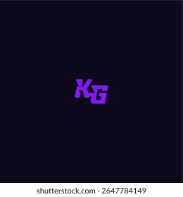 techno sport logo with bold monogram style letter cool and sporty design KG