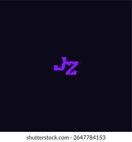 techno sport logo with bold monogram style letter cool and sporty design JZ
