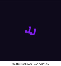 techno sport logo with bold monogram style letter cool and sporty design JJ