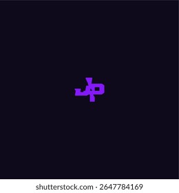 techno sport logo with bold monogram style letter cool and sporty design JP