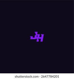 techno sport logo with bold monogram style letter cool and sporty design JH