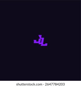 techno sport logo with bold monogram style letter cool and sporty design JL