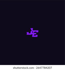 logotipo do esporte do techno com letra estilo monograma arrojado legal e design esportivo JE