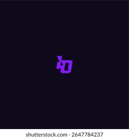 techno sport logo with bold monogram style letter cool and sporty design IO