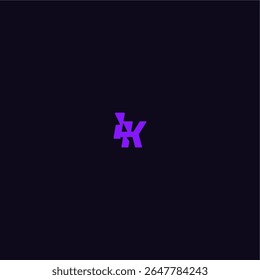 techno sport logo with bold monogram style letter cool and sporty design IK