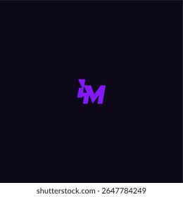 techno sport logo with bold monogram style letter cool and sporty design IM