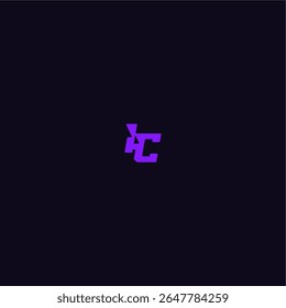 techno sport logo with bold monogram style letter cool and sporty design IC