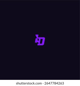 techno sport logo with bold monogram style letter cool and sporty design ID