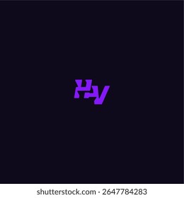 techno sport logo with bold monogram style letter cool and sporty design HV