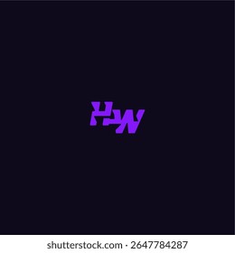 techno sport logo with bold monogram style letter cool and sporty design HW