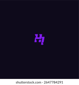 logotipo do esporte do techno com letra estilo monograma arrojado legal e design esportivo HI