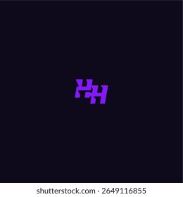 logotipo do esporte do techno com letra de estilo monograma arrojado legal e design esportivo HH