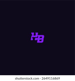 logotipo do esporte do techno com letra estilo monograma arrojado legal e design esportivo HB