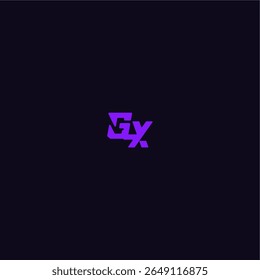 techno sport logo with bold monogram style letter cool and sporty design GX