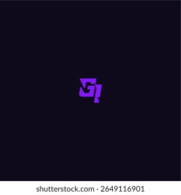 logotipo do esporte do techno com letra estilo monograma arrojado legal e design esportivo GI
