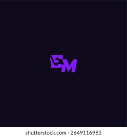 logotipo do esporte do techno EM design fresco e desportivo com carta estilo monograma arrojado
