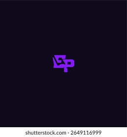 logotipo do esporte do techno EP design legal e esportivo com carta estilo monograma arrojado