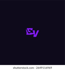 logotipo do esporte do techno EV design legal e esportivo com carta estilo monograma arrojado