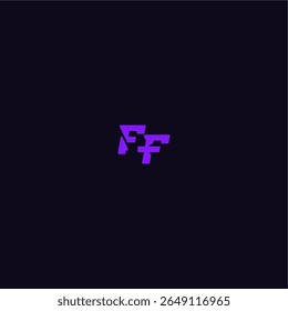 logotipo do esporte do techno FF design legal e desportivo com carta estilo monograma arrojado