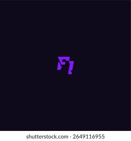 techno sport logo FI cool and sporty design with bold monogram style letter