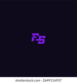 logotipo do esporte do techno FS design legal e esportivo com carta de estilo monograma arrojada