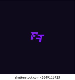 techno sport logo FT cool and sporty design with bold monogram style letter