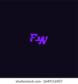 techno sport logo FW cool and sporty design with bold monogram style letter