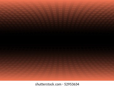 Techno squared orange vector tunnel