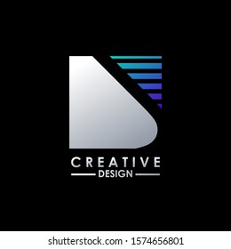 Techno Striped Logo  Hidden Letter J logo.  Creative design concept square shape, stripe  line with hidden letter J logo for initial, business identity.