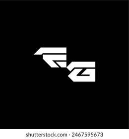 estilo techno EG negrita futurista concepto moderno monograma inicial letra